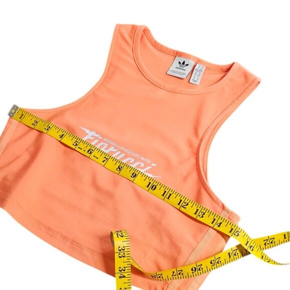 Adidas x Fiorucci Womens Crop Top, Orange, Athletic, Tank, Workout, Gym, Size M - Picture 6 of 7
